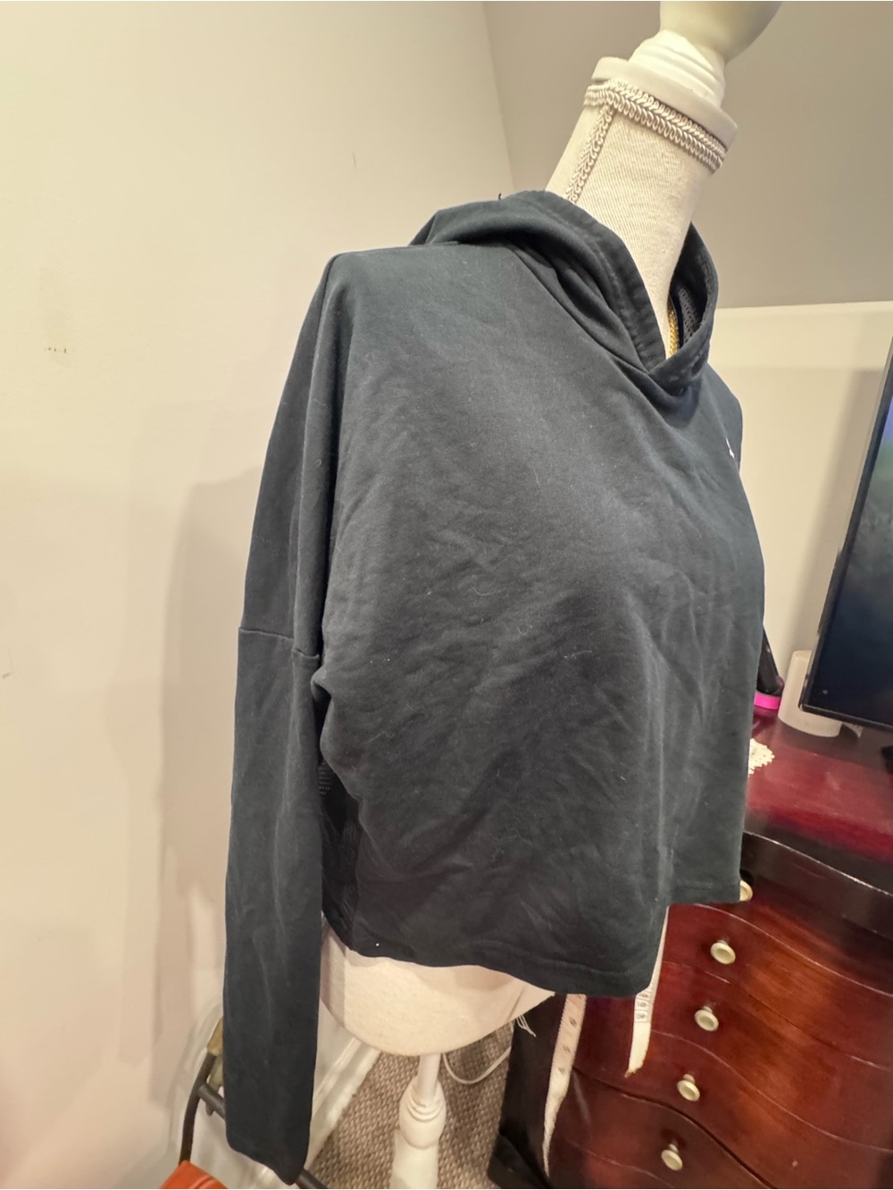 Puma Black Hoodie with White Puma Logo - Picture 2 of 11